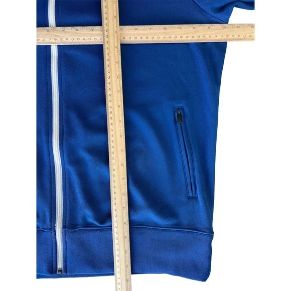 Nike Mens Track Suit Zip Up Jacket Royal Blue Large Athletic Polyester Top N98